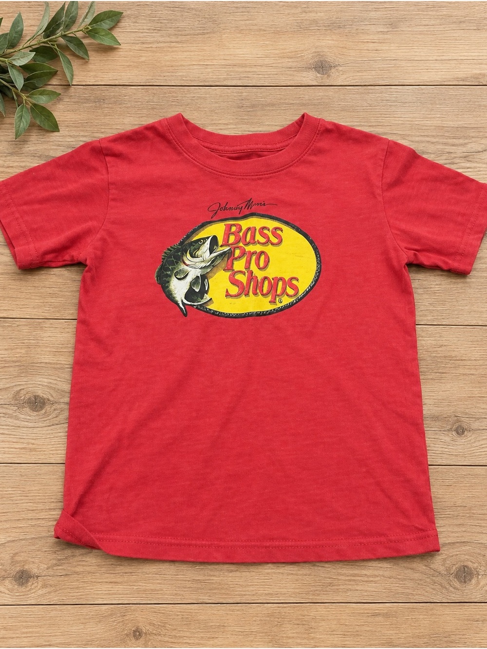 Bass Pro Shops Red Kids Graphic Tee with Yellow Logo